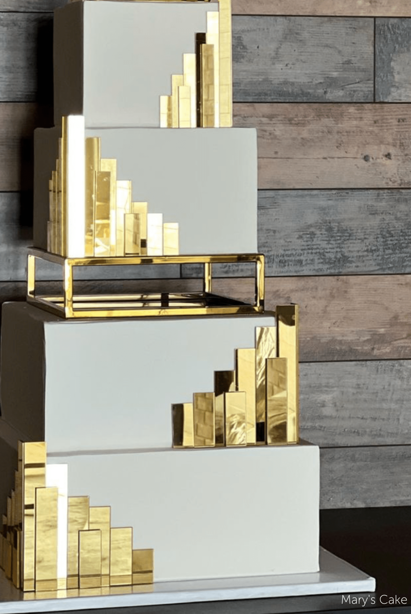 10" Rectangle Metallic Cake Separator - Prop Options