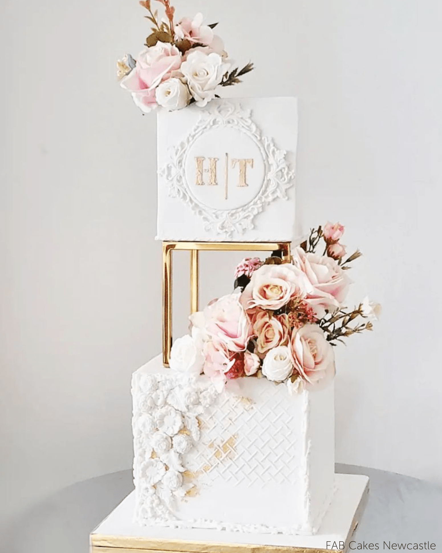 6" Square Metallic Cake Separator - Prop Options