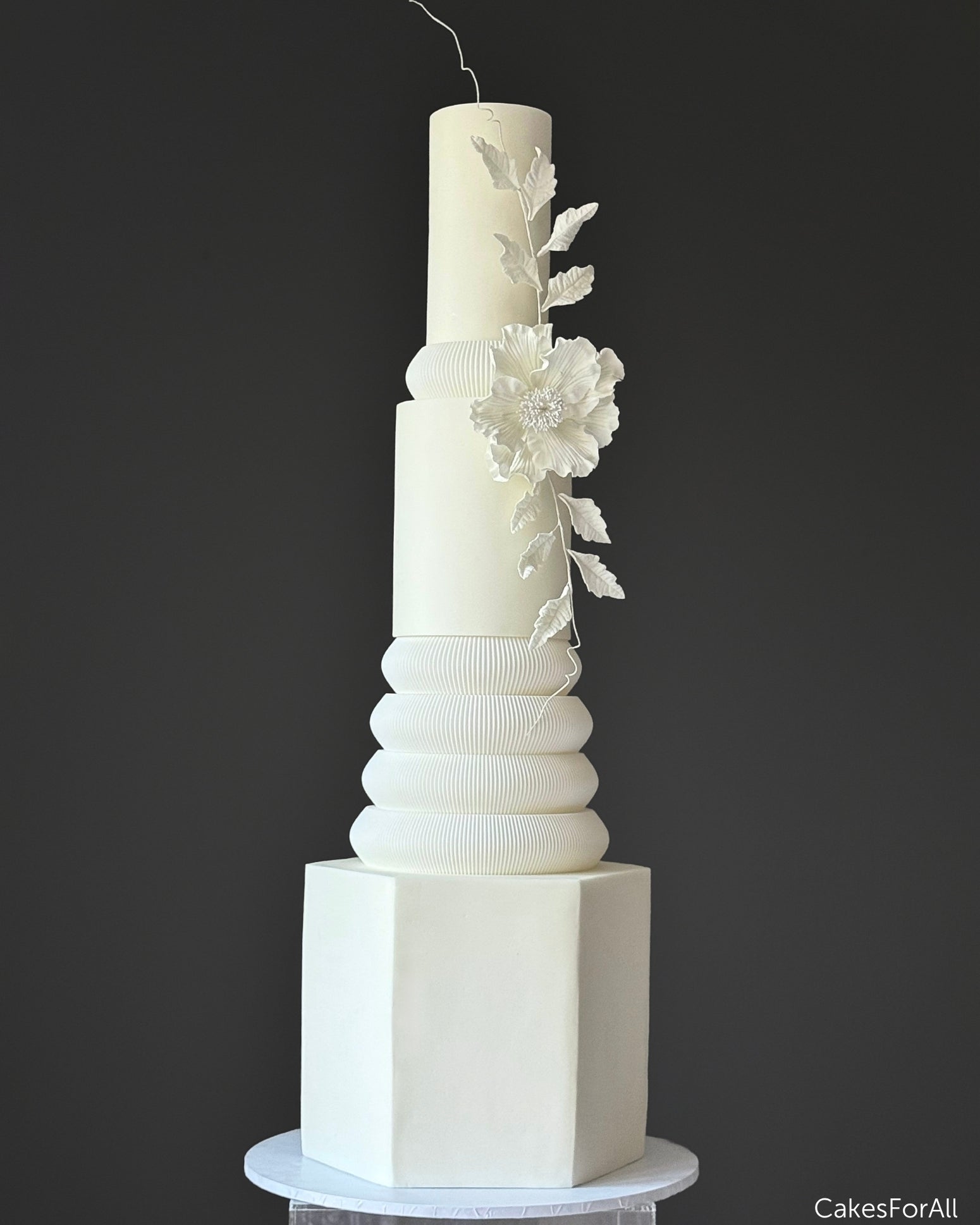 The Ola Spacer styled on a display cake by Mercy Olaigbe of CakesForAll