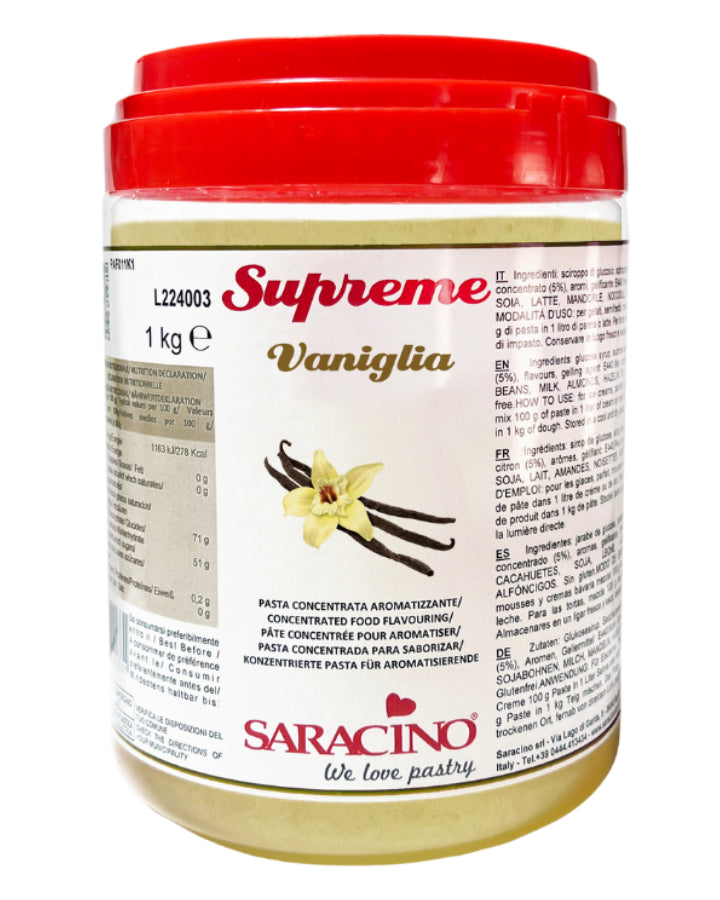 Saracino Vanilla Food Flavour Paste - 1kg Size