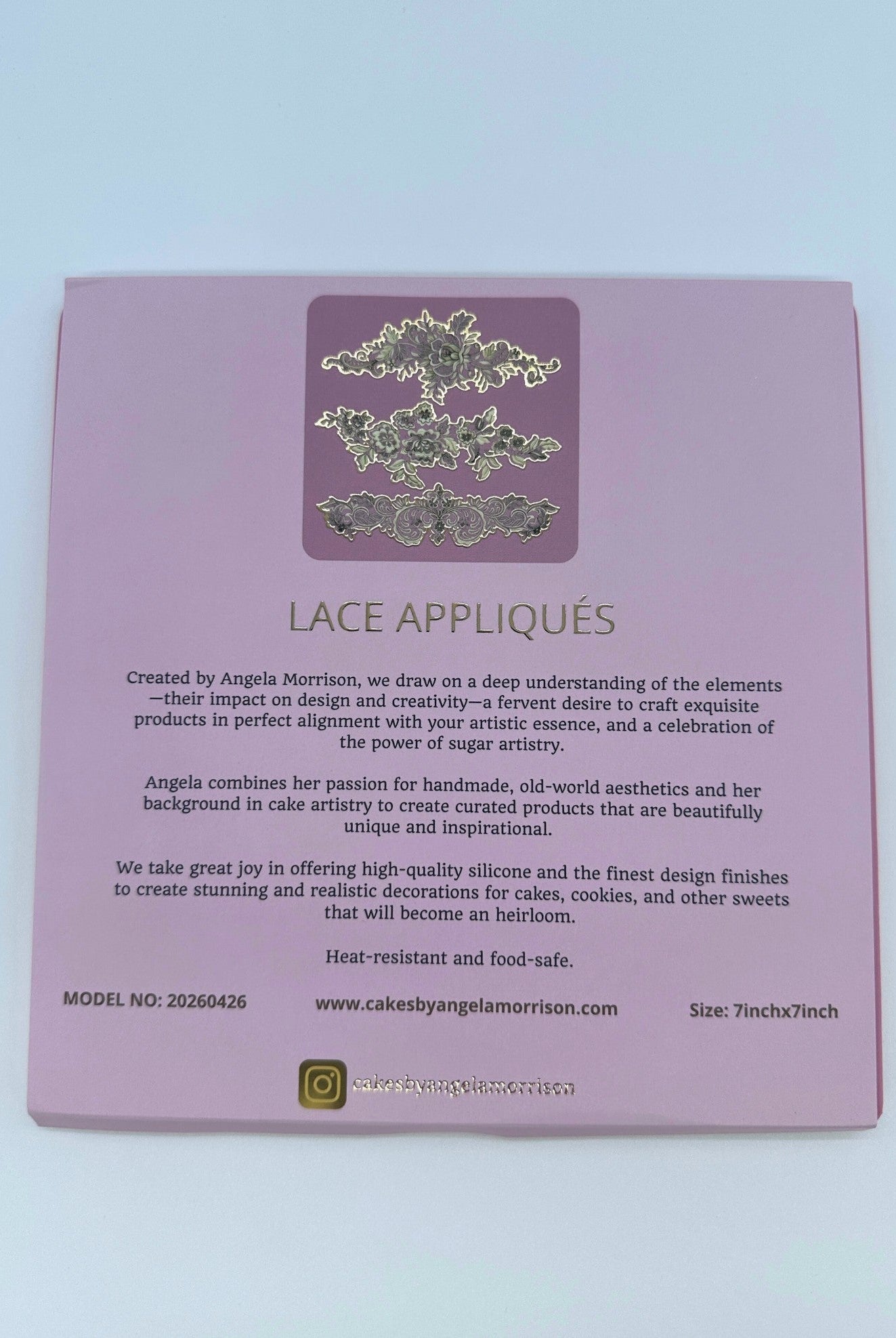 Angela Morrison Silicone Moulds – Lace & Floral Collection - Prop Options
