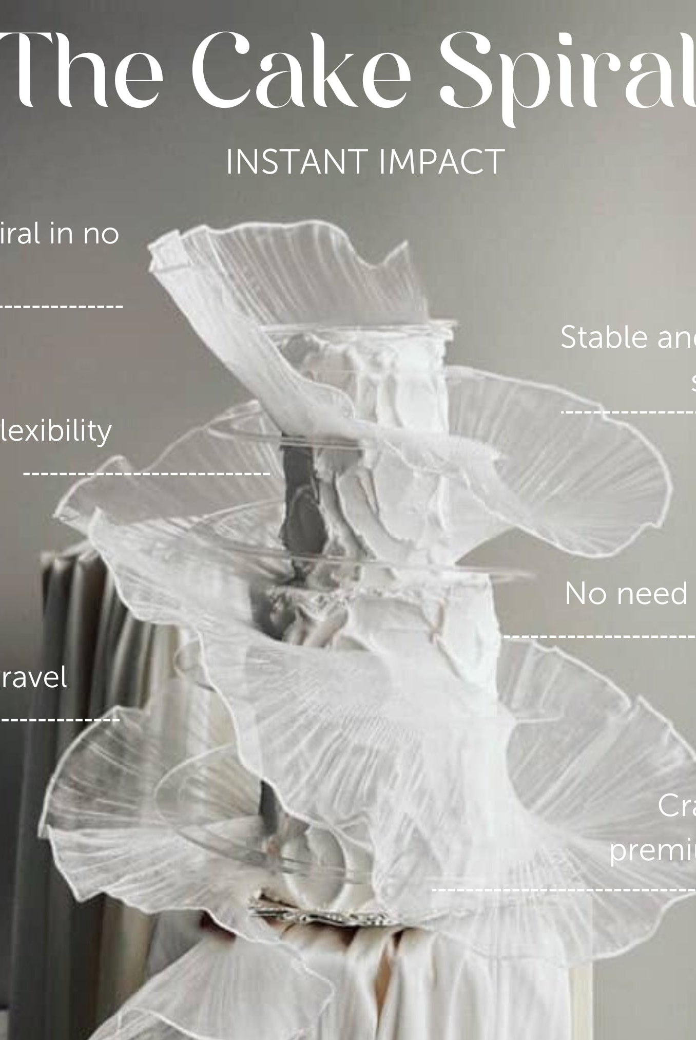 Cake Spiral™ - Acrylic Wrap for Tiered Cakes - Prop Options