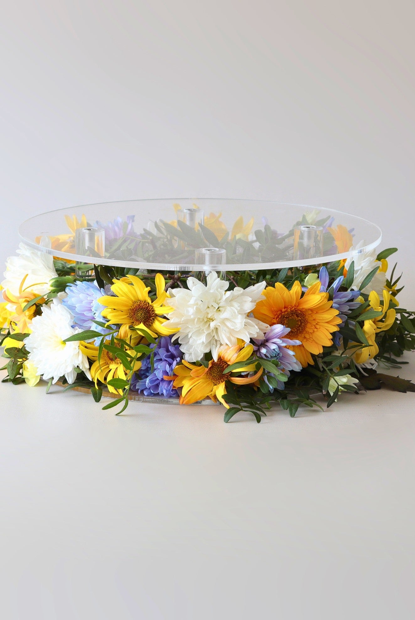 Clear Acrylic Flower Display Cake Stand - Prop Options