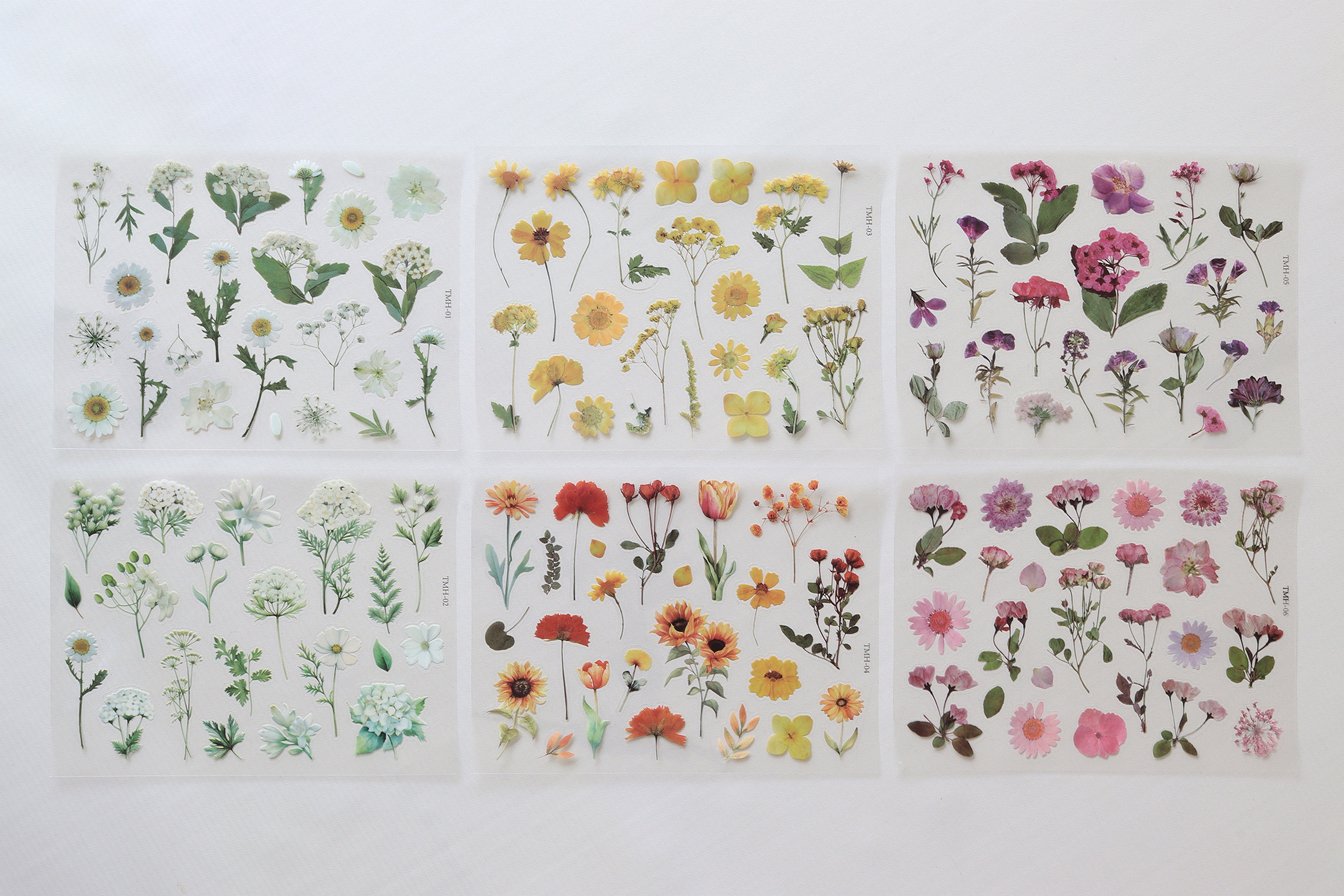 Clear Tier Floral Stickers - Prop Options