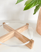 Hand crafted solid oak cake stand - Prop Options