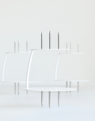 PropBundle - Round Floating Side Bar PropSecure® Cake Separator, Pins & Cake Board - Prop Options