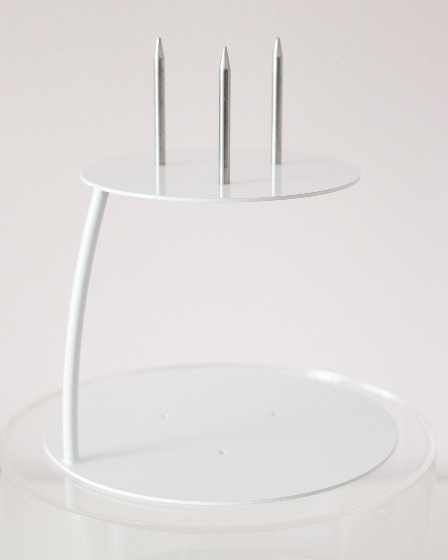 PropBundle - Round Floating Side Bar PropSecure® Cake Separator, Pins & Cake Board - Prop Options