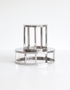 PropBundles - Set of Two - 6" & 10" Round Metallic Cake Separators and Stands - Prop Options