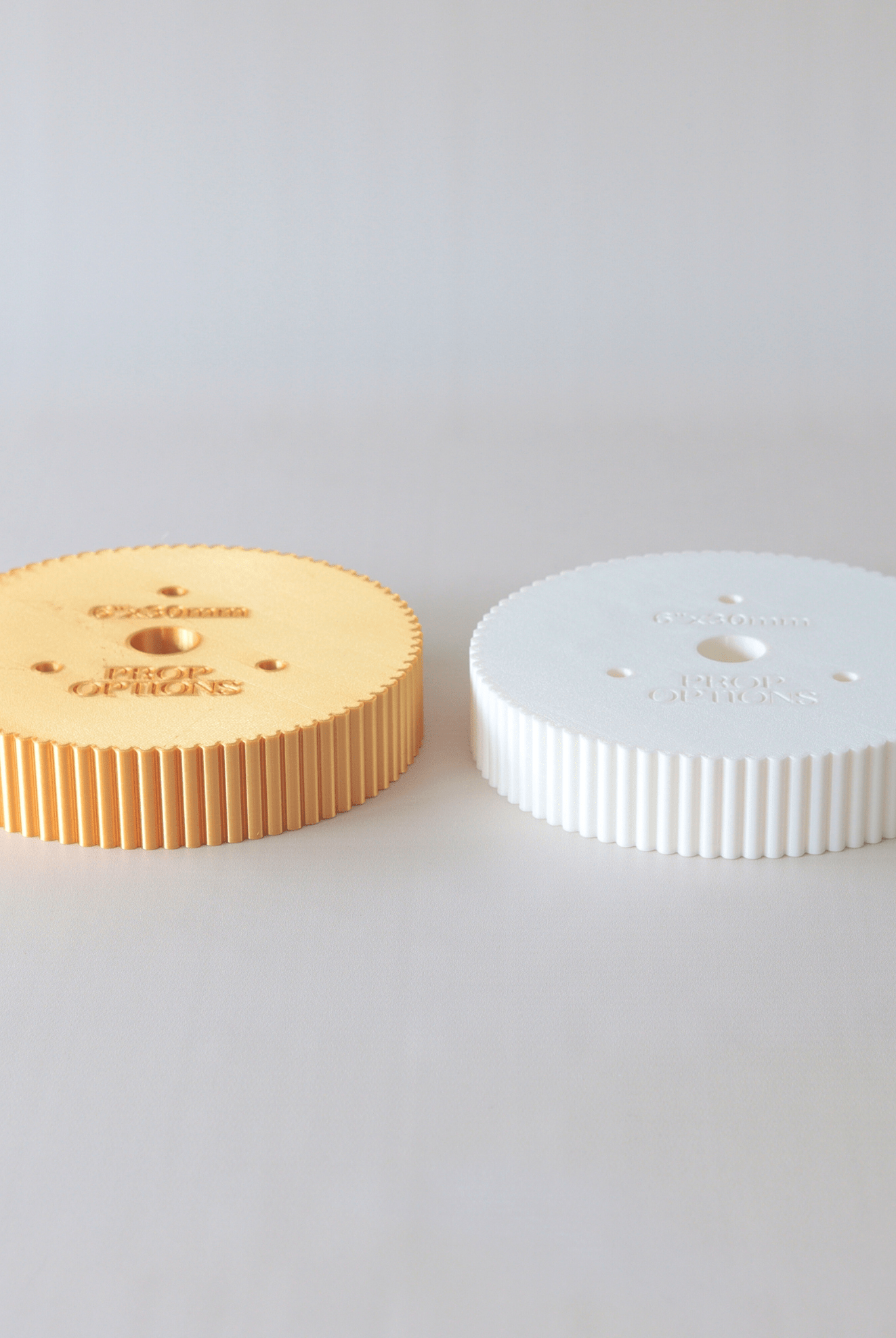 Round 30mm Reeded Cake Spacer - Prop Options