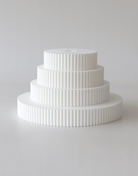 Round 30mm Reeded Cake Spacer - Prop Options