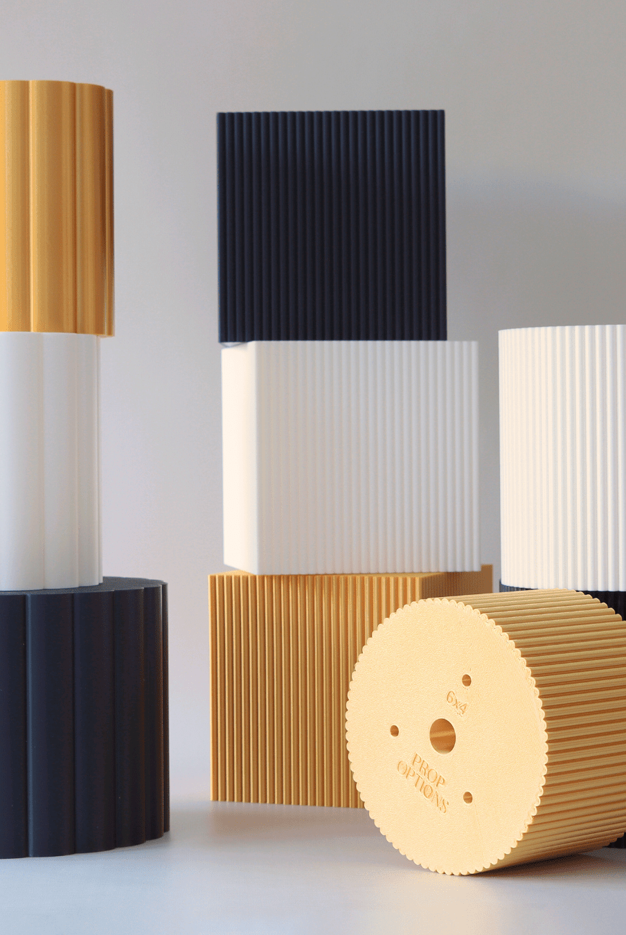 Round Reeded Cake Separator - Prop Options