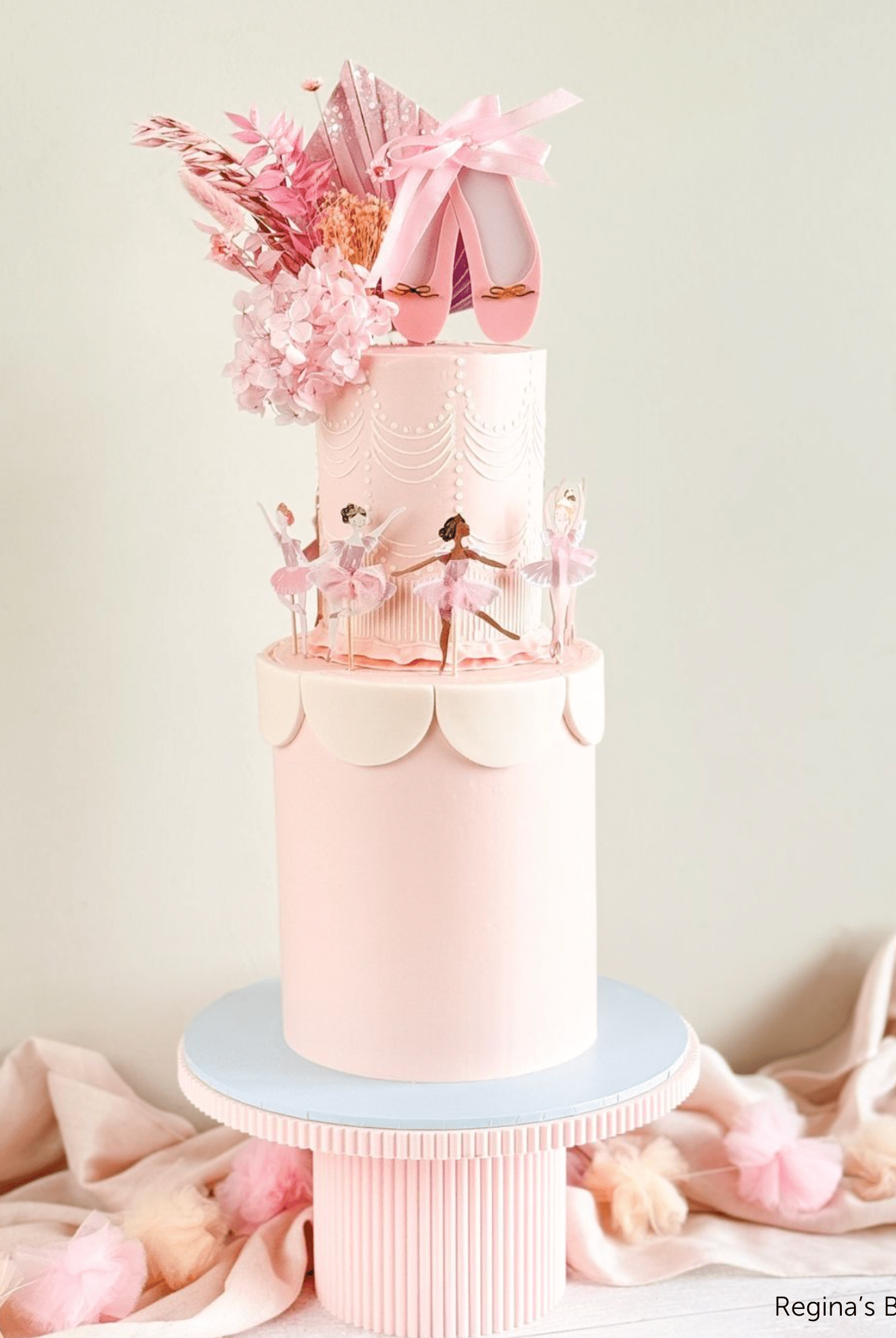 Round Reeded Cake Stand - Prop Options