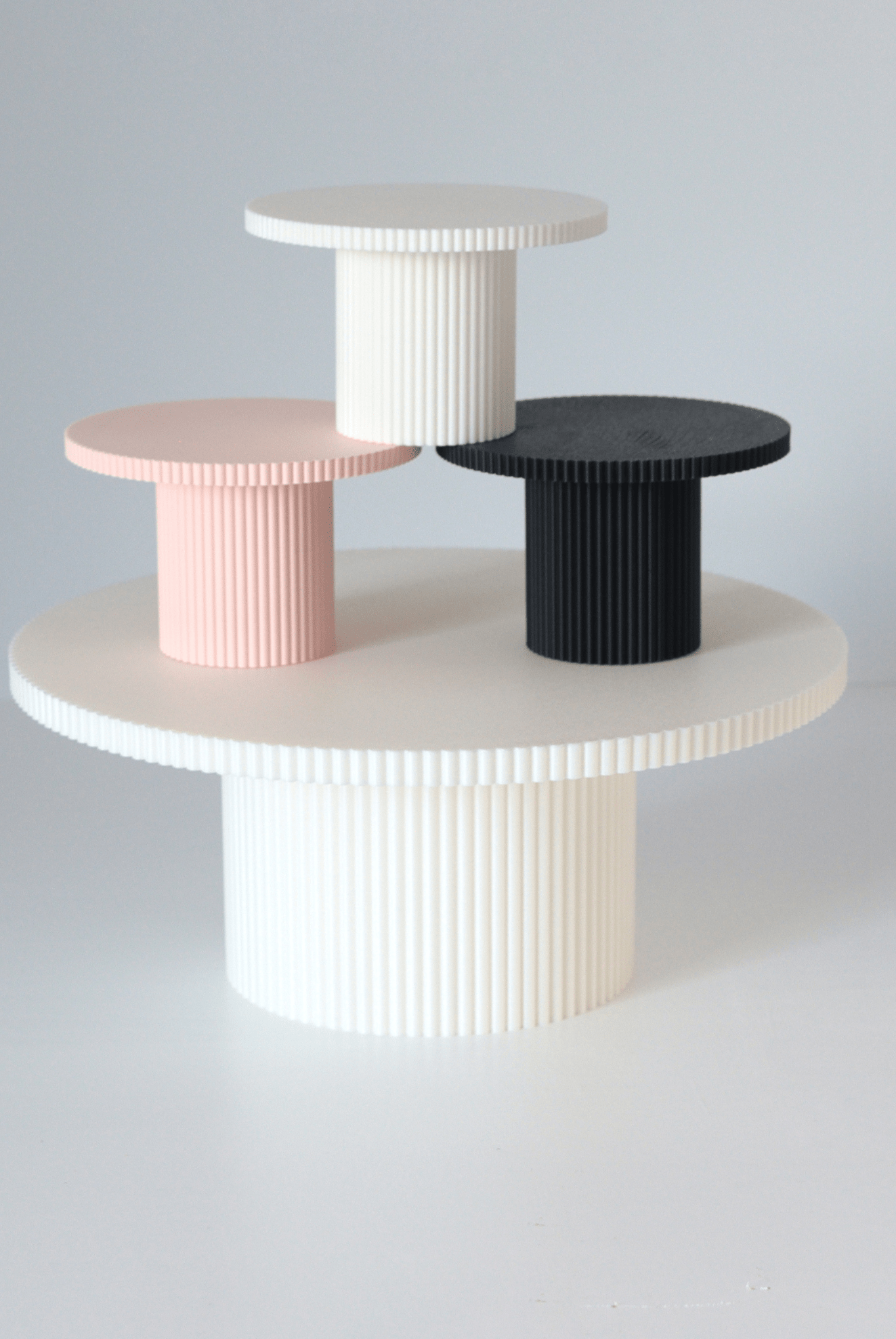Round Reeded Cupcake Stand - Prop Options