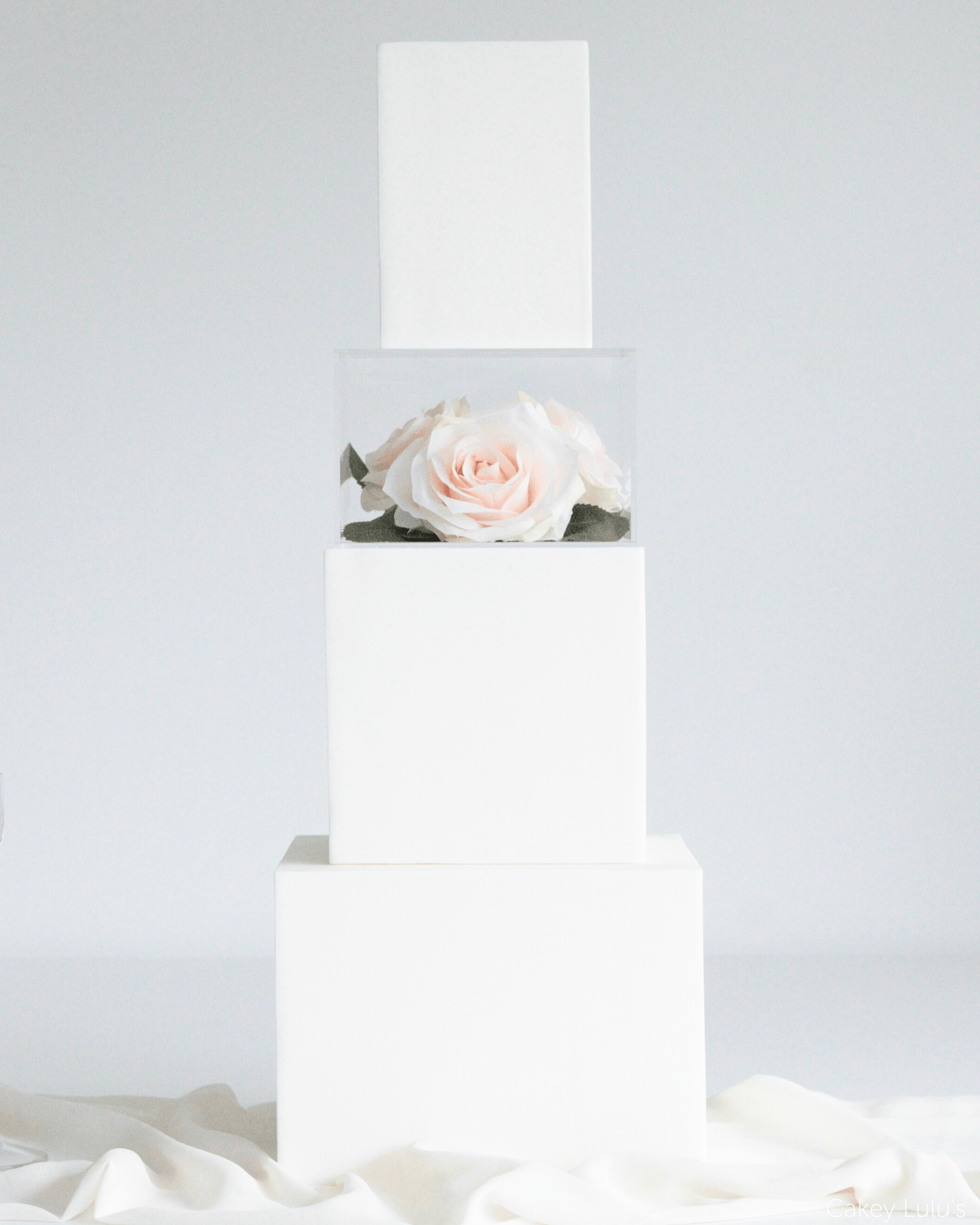 Square Acrylic Fillable Clear Tiers - Prop Options