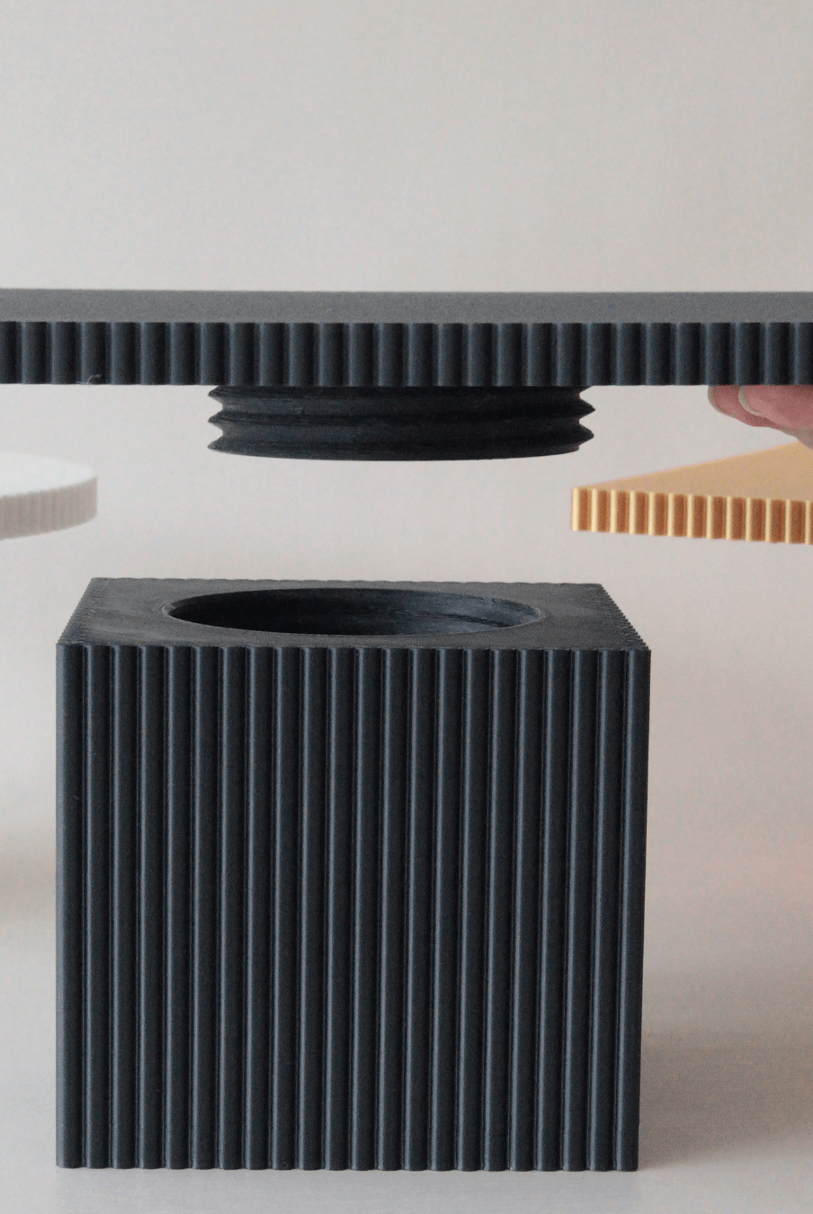 Square Reeded Cake Stand - Prop Options