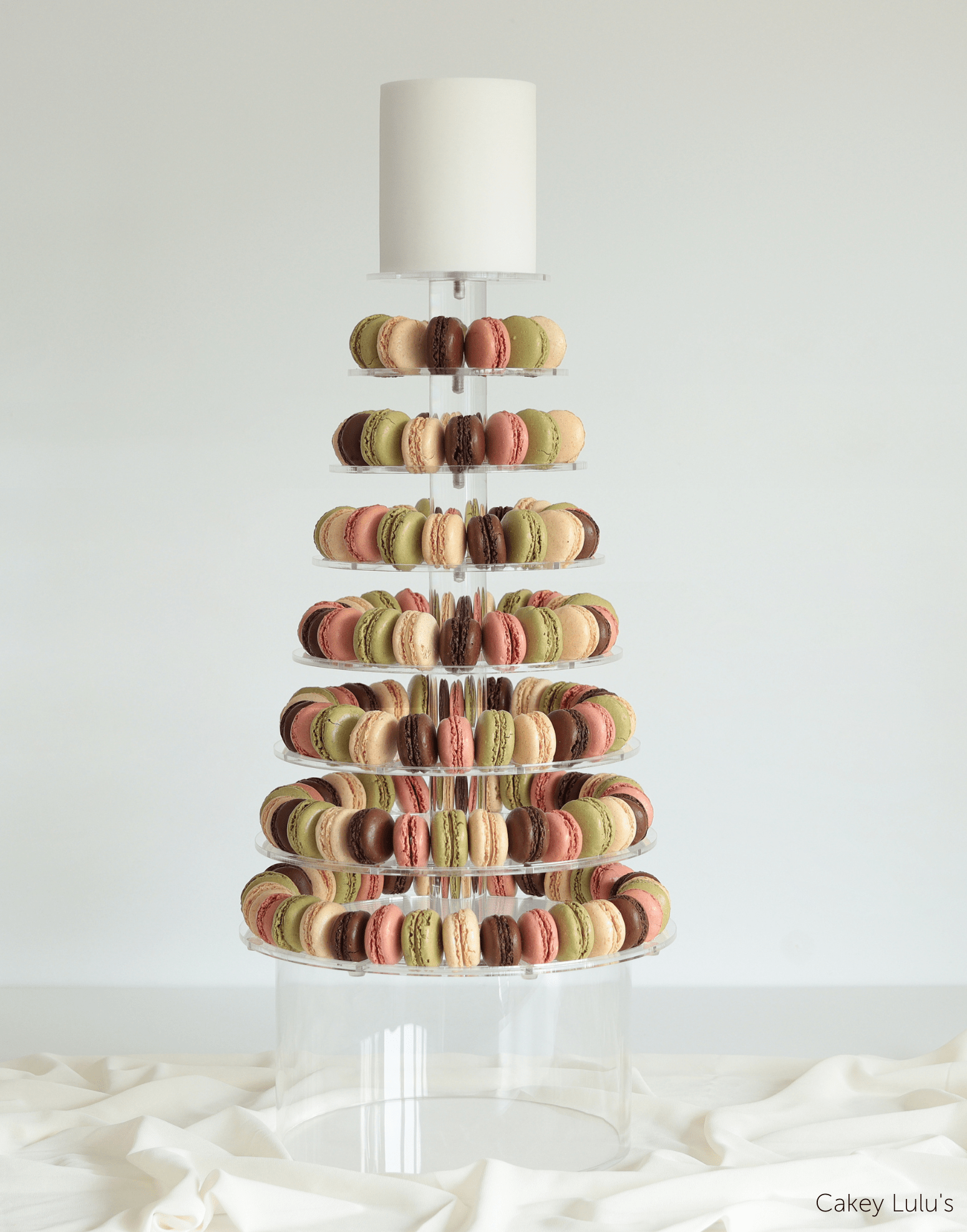 Ultra Adjustable 8 Tier Acrylic Macaron Tower - Prop Options