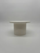 Outlet 8" Round Reeded Stand - White - Misprint - Prop Options