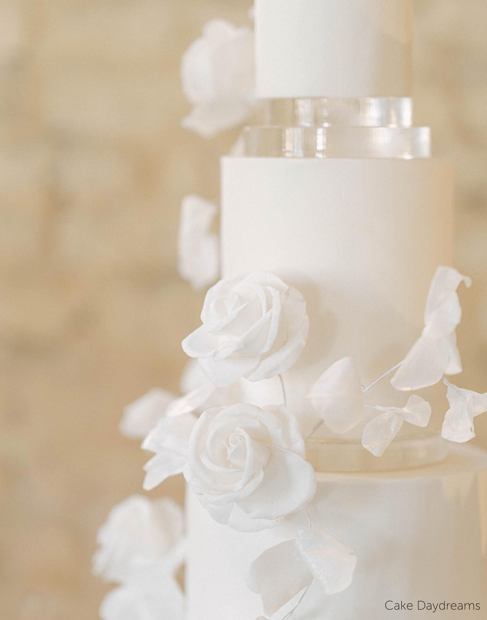 15mm Round Ultra Polished Clear Acrylic Cake Spacers - Prop Options