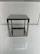 Outlet Square Metallic Silver Cake Spacer - Imperfect - Prop Options