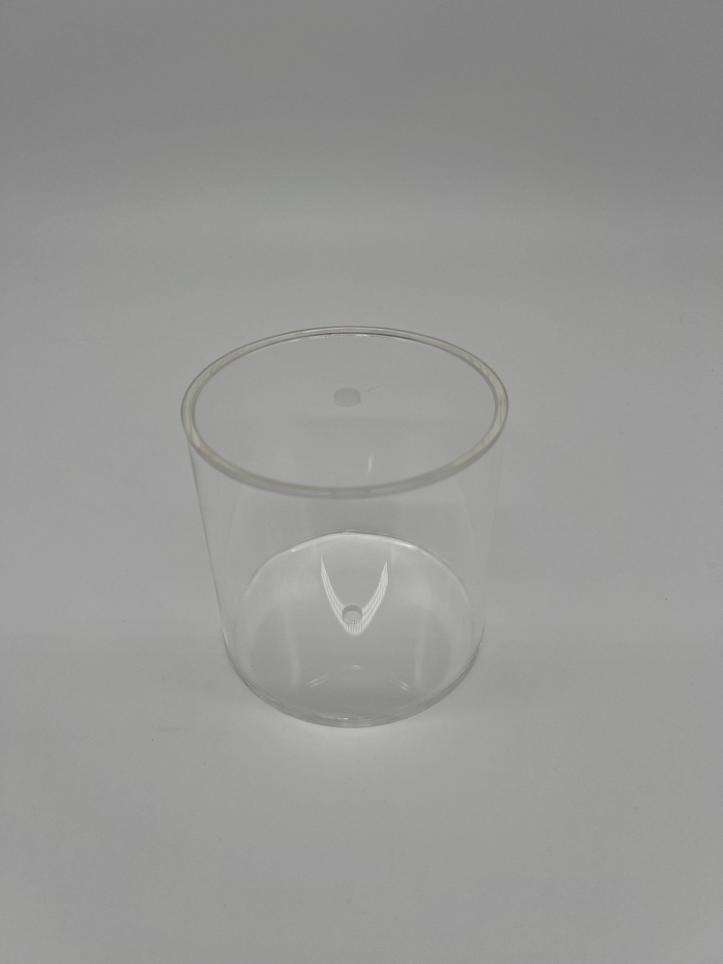 Outlet Round 4" x 4" Acrylic Fillable Clear Tier with 8mm Dowel Hole - Imperfect - Prop Options