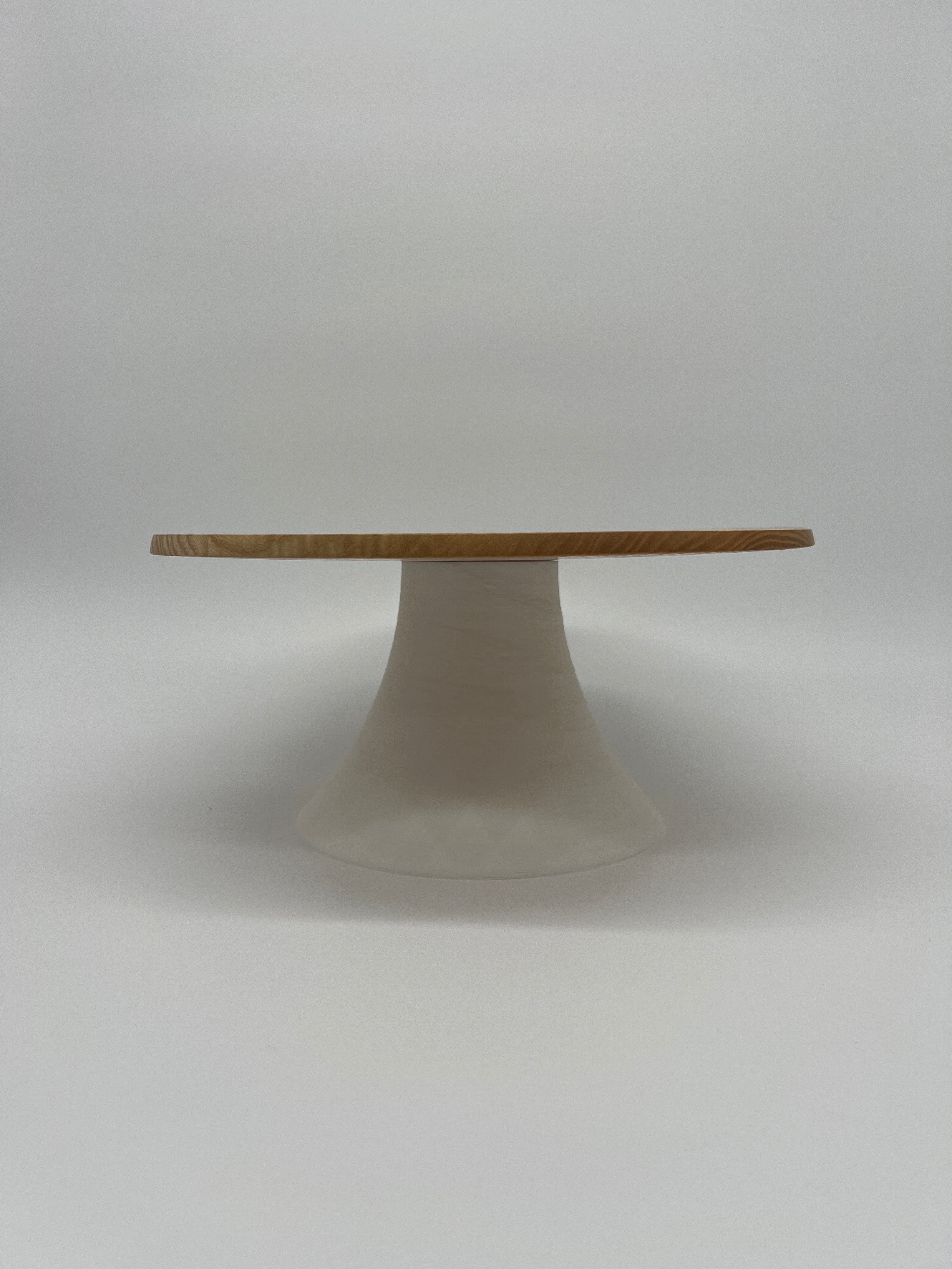 Outlet Bespoke Ash Top Plate with 3D White Pedestal - 12" Ash - Imperfect - Prop Options