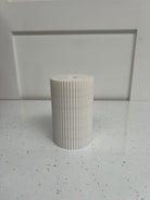 Outlet 4" x 6" Round Reeded Cake Separator - White - Misprint - Prop Options