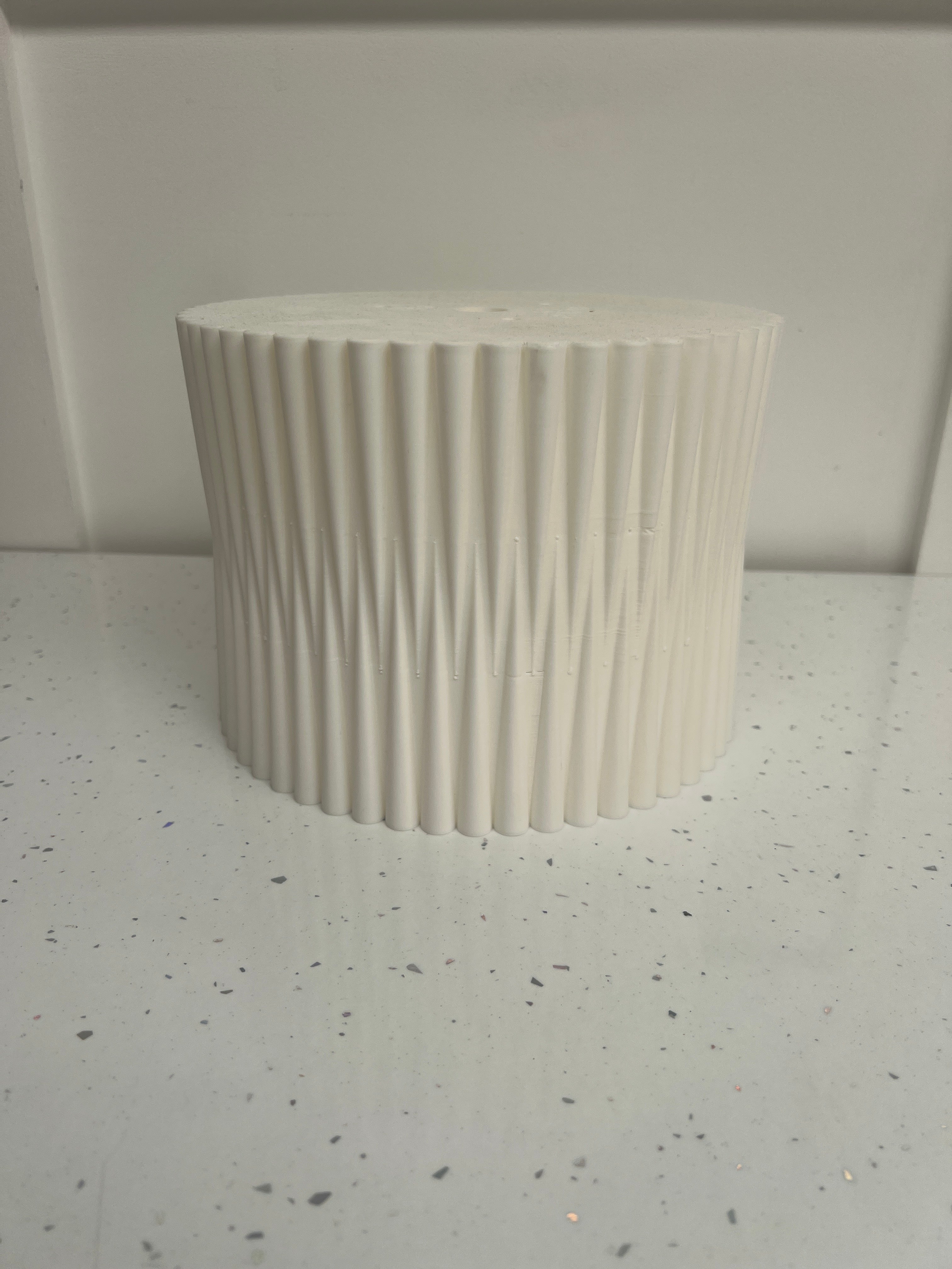 Outlet 8" x 6" Round Corset Cake Separator - White - Misprint - Prop Options