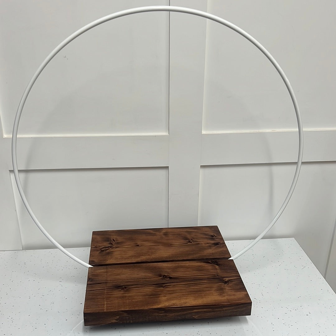 Outlet Floral Hoop Display Stand - Dark with White Hoop Imperfect - Prop Options