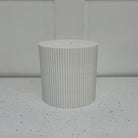 Outlet 6" x 6" Round Reeded Cake Separator - White - Misprint - Prop Options