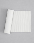 No.10 Fine Reed mini 4" texture rolling pin with its pattern rolled out on white fondant - Prop Options