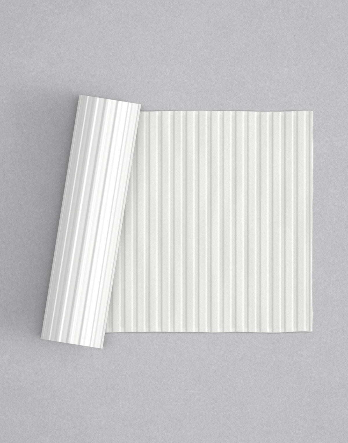 No.13 Panel mini 4" texture rolling pin with its pattern rolled out on white fondant - Prop Options