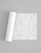 No.72 Lemons mini 4" texture rolling pin with its pattern rolled out on white fondant - Prop Options