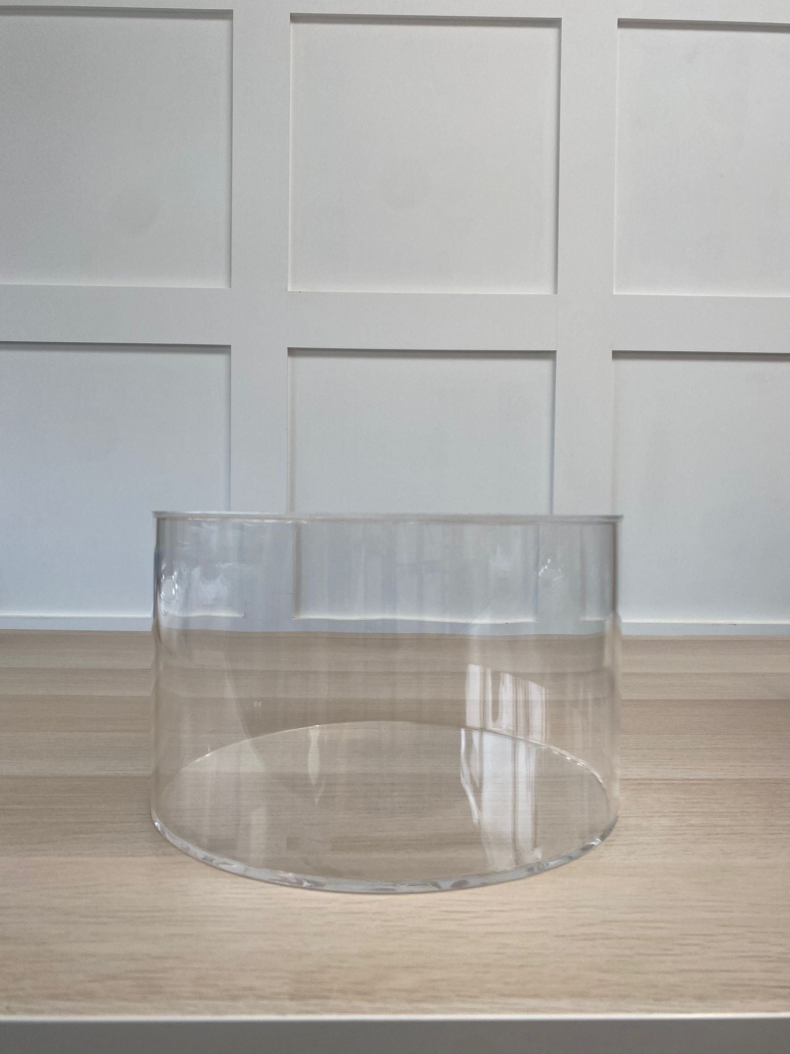 Outlet 9" x 4" Round Acrylic Fillable Clear Tier Separator - Imperfect - Prop Options