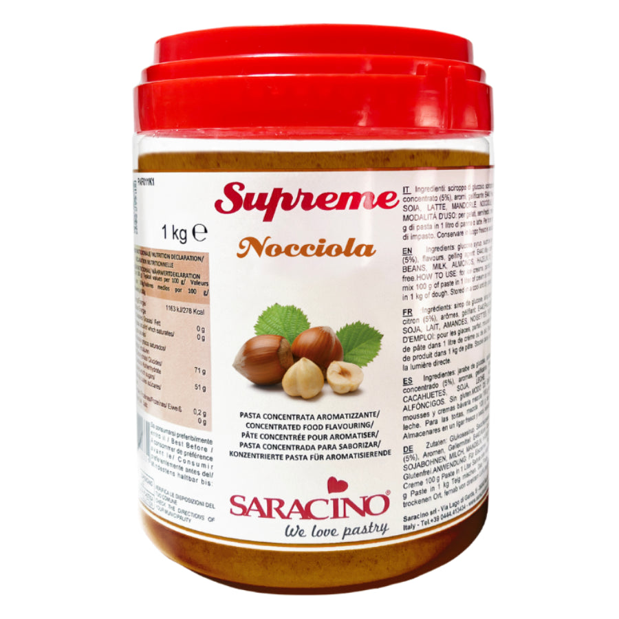 Saracino Hazelnut Food Flavour Paste - 200g & 1kg Options