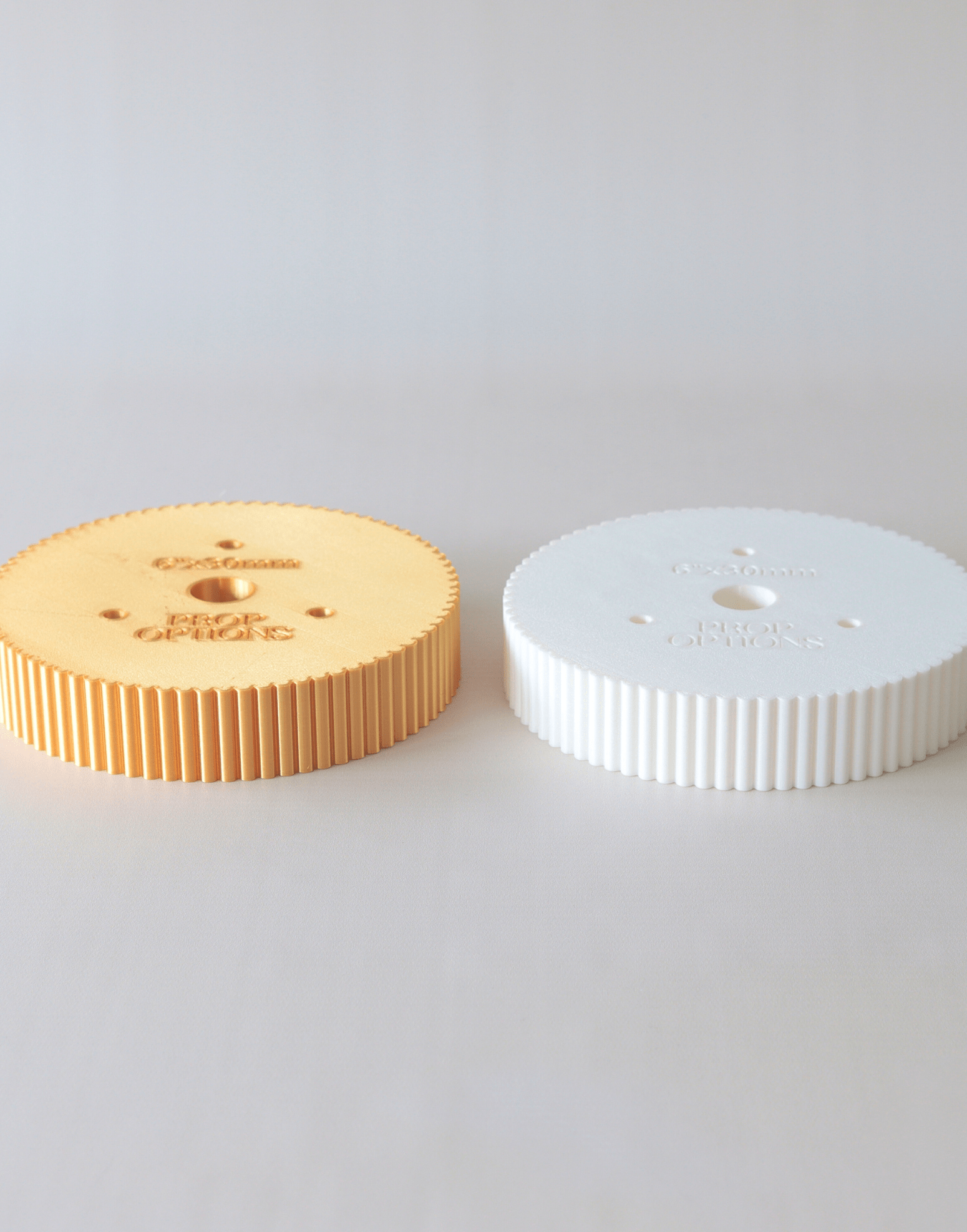 Round 30mm Reeded Cake Spacer - Prop Options