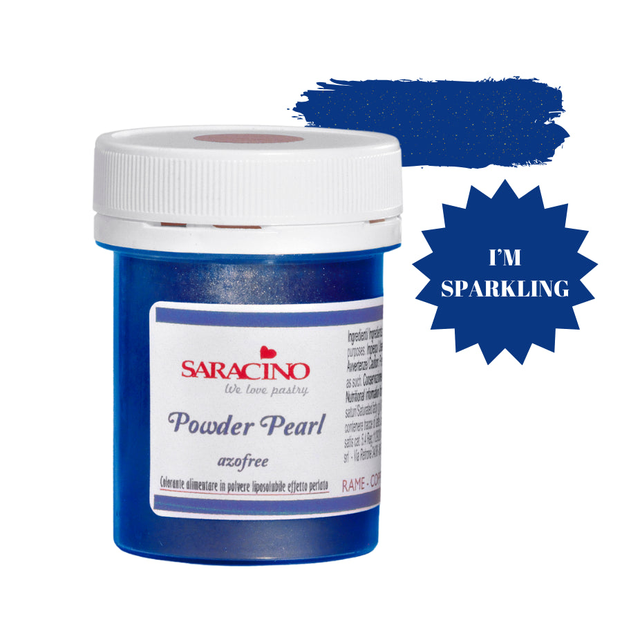 Edible Metallic Lustre Powder for Cake Decorating - Pearl Blue